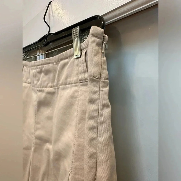 Vintage DKNY Jeans | Tan Pleated Y2K Full Skirt Women’s Size 8 Medium M - Picture 4 of 9